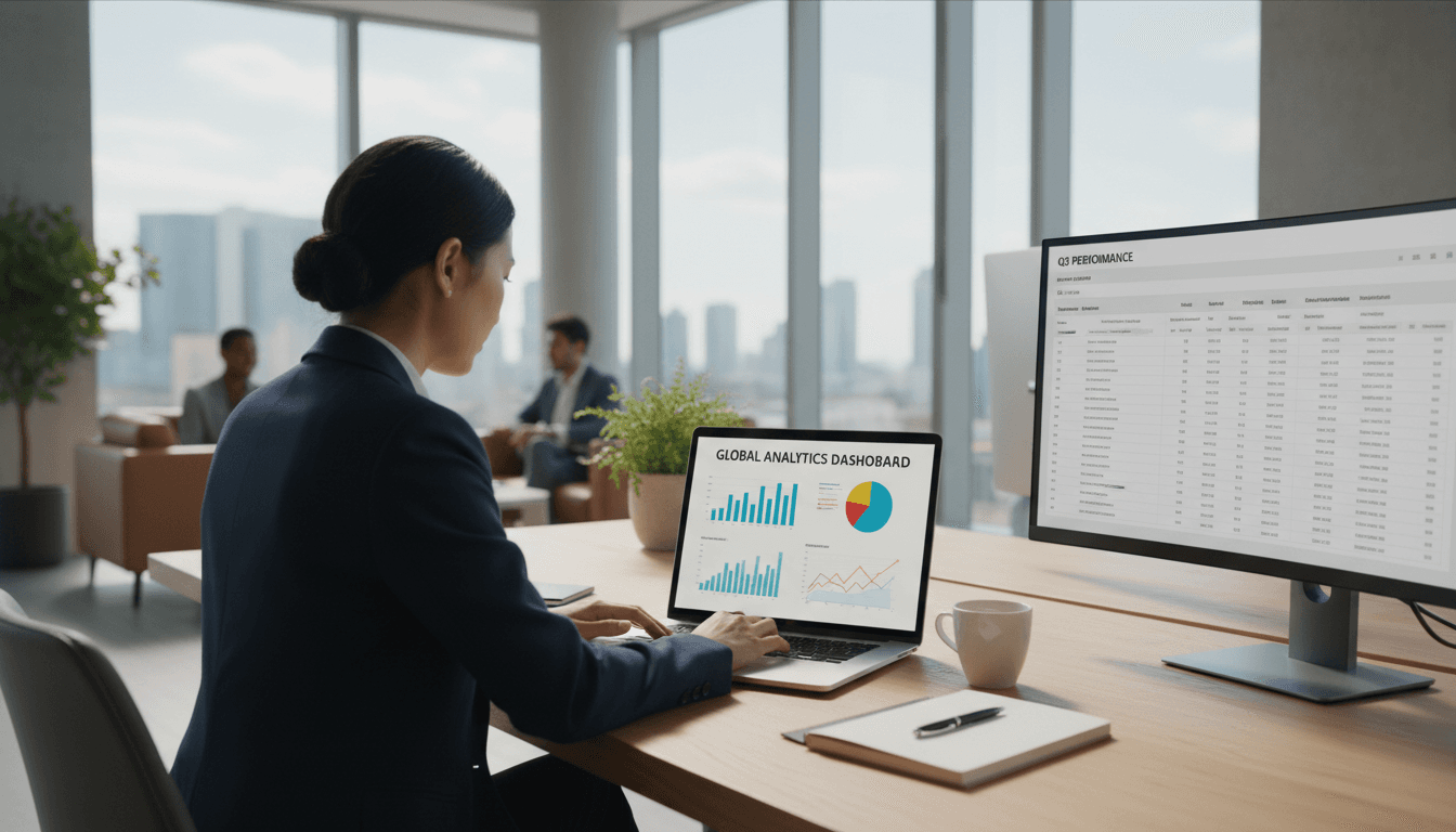 Digital marketing analytics on laptop